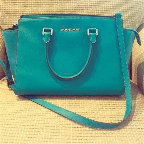 michael kors purse used turquoise|Michael Kors purse sale.